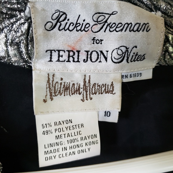 Vtg Rickie Freeman Teri Jon Neiman Marcus Dress - Picture 6 of 12